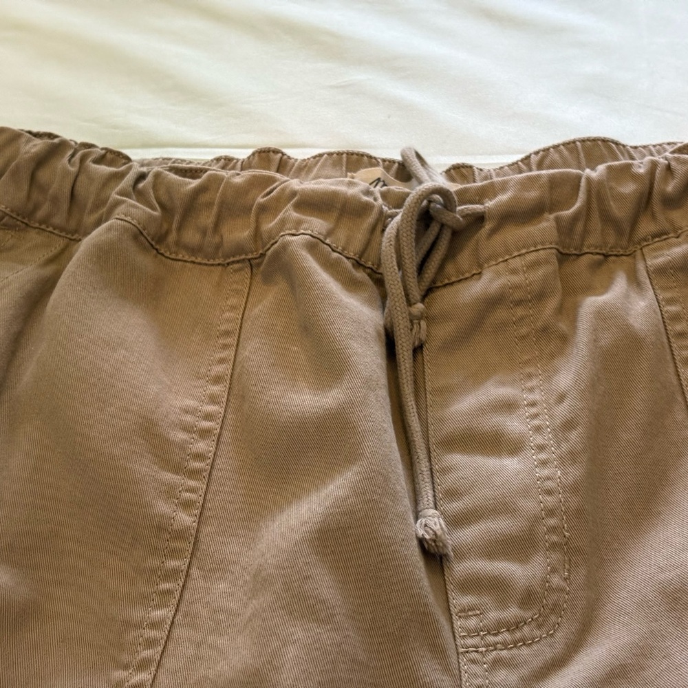 Madewell Tan cotton Cargo pants with drawstring